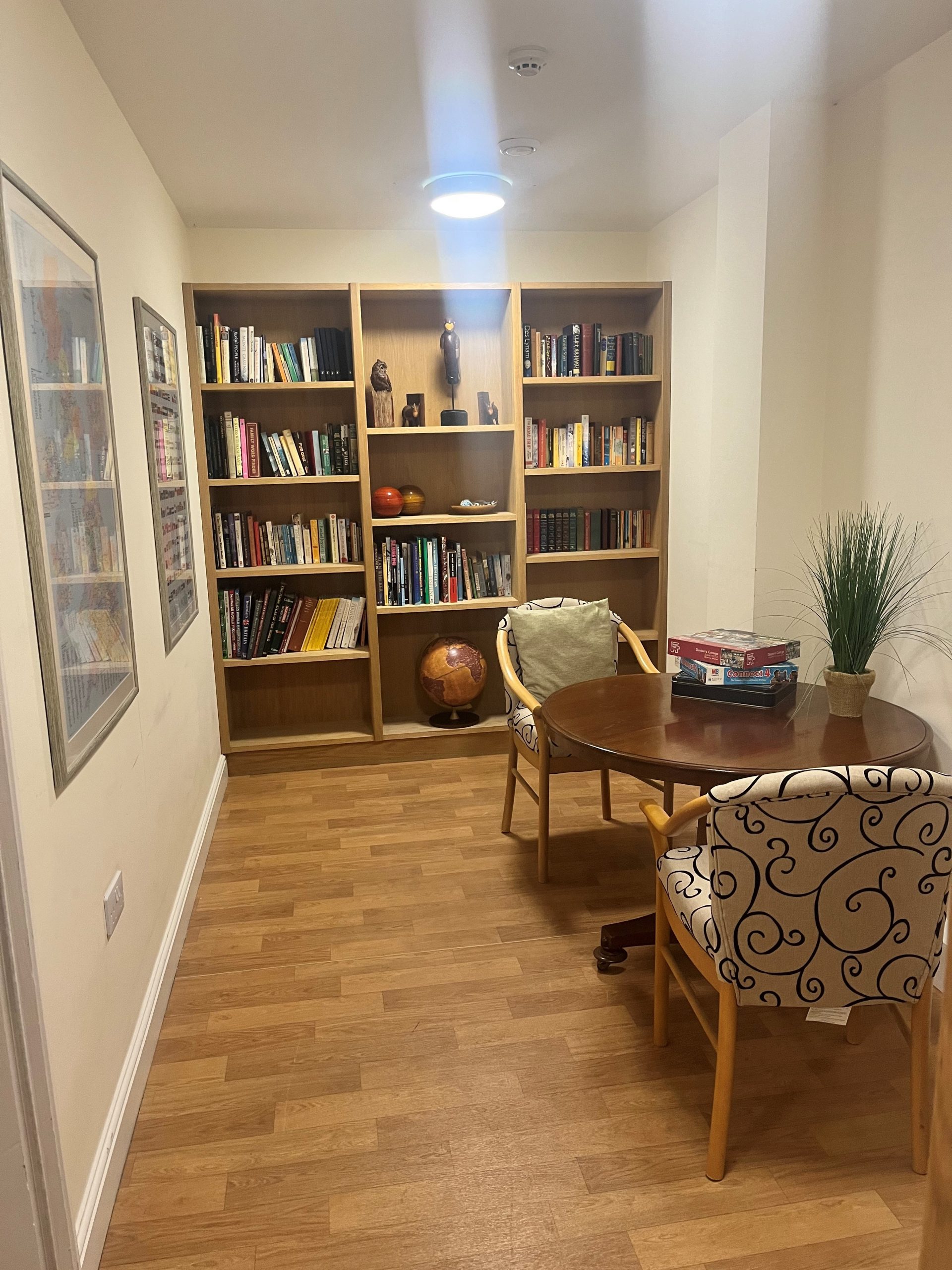 Our refurbished library seating area at Oakdene Care Home