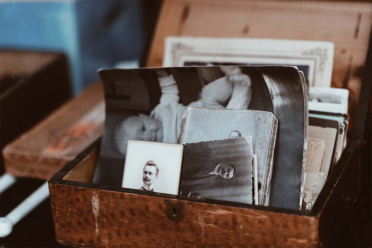 dementia memory box of photos