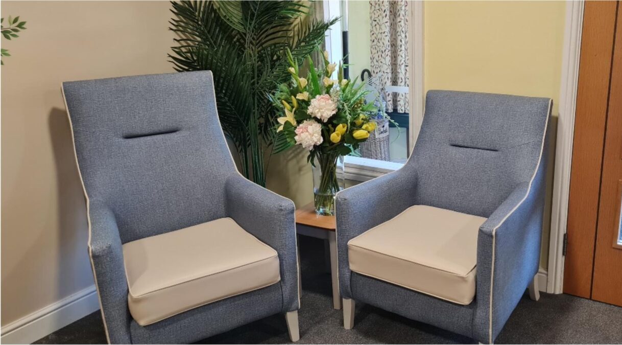 our welcoming area comfortable armchairs