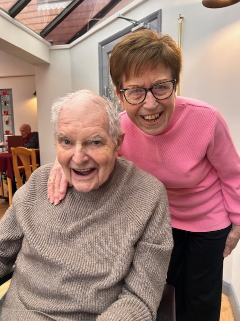 residents celebrating valentines