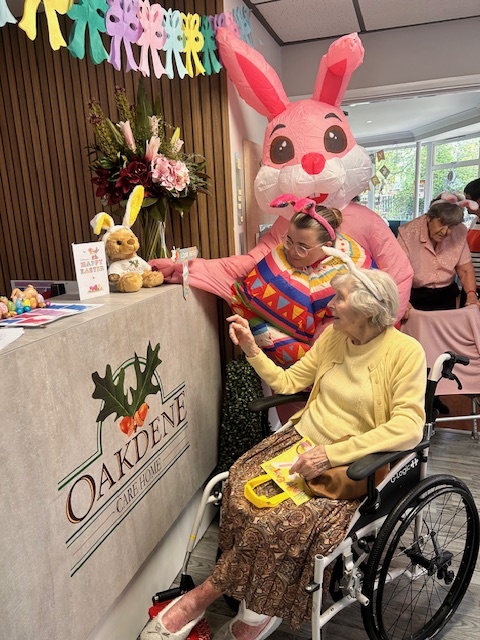 easter bunny with resident