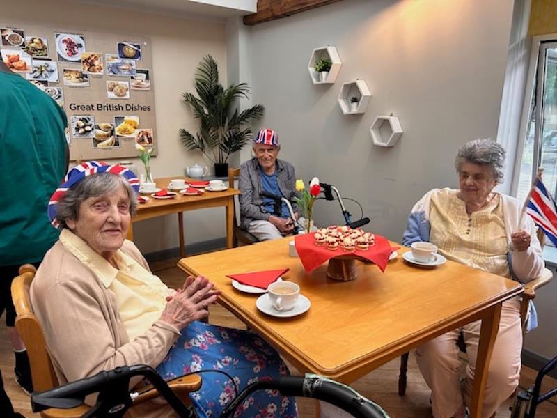residents enjoying afternoon tea together