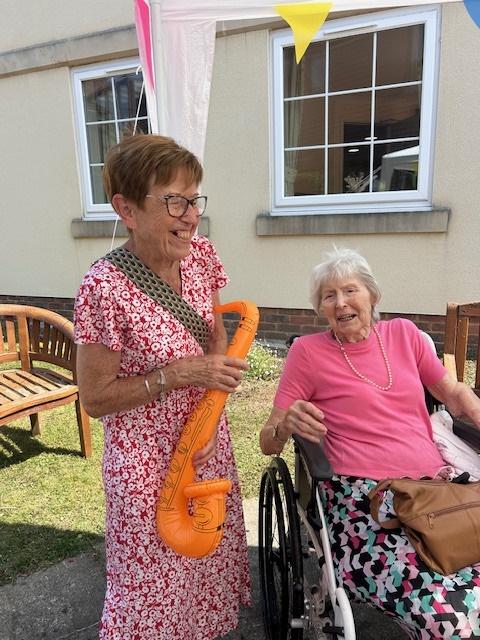 our residents chatting together at our garden party