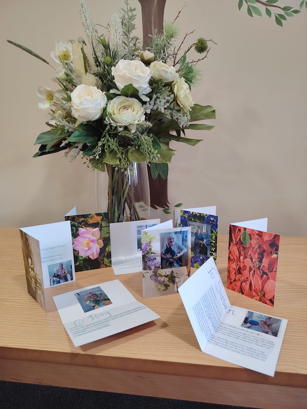 handwritten letters with flowers